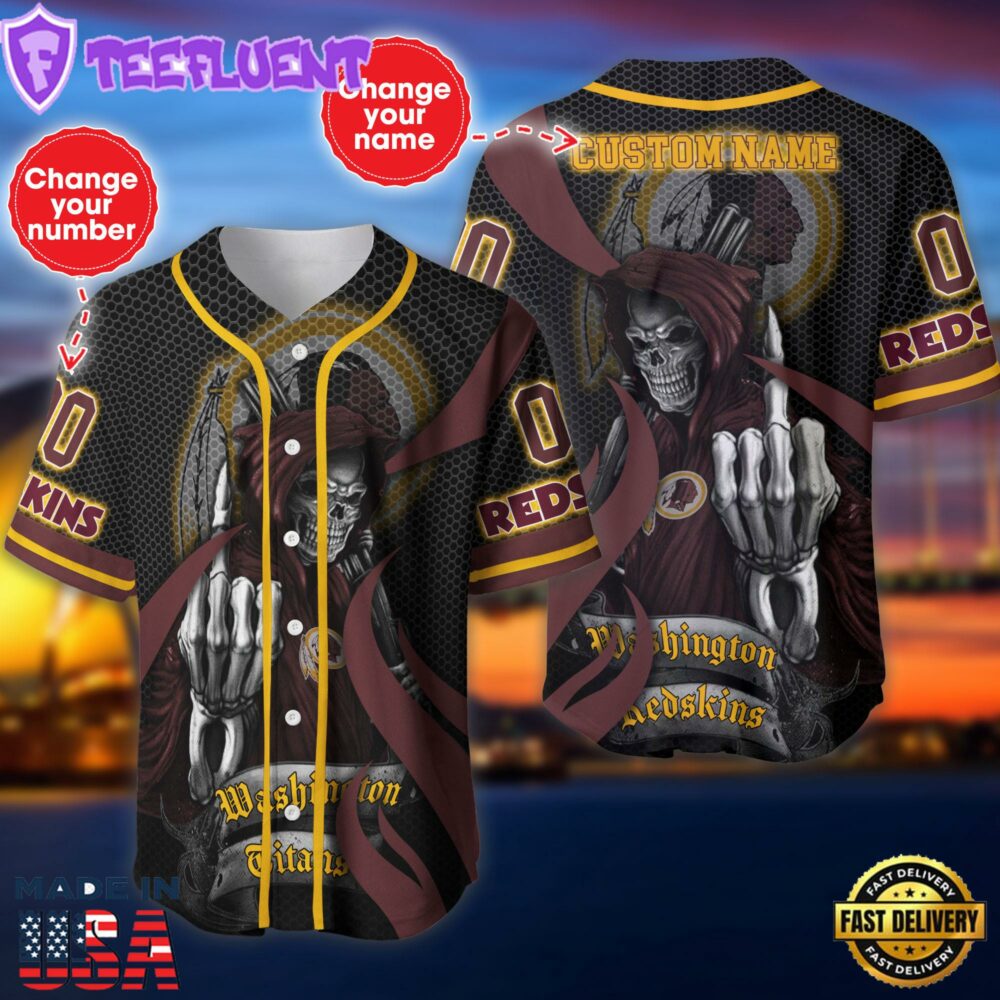 Washington Commanders NFL 3D Personalized Baseball Jersey Shirt For Fans