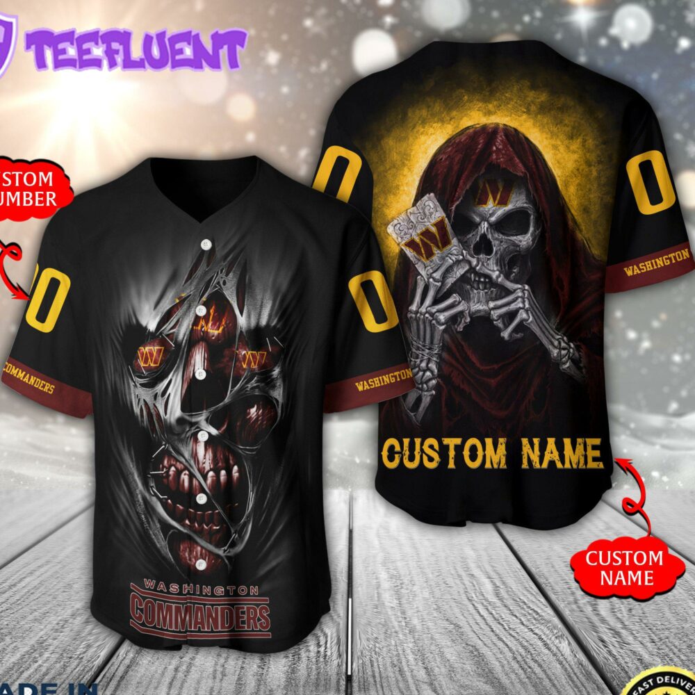 Washington Commanders NFL 3D Personalized Baseball Jersey Shirt For Fans