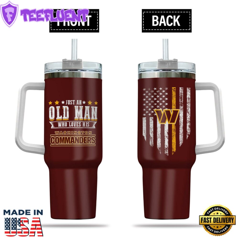 Washington Commanders NFL Custom Stanley Quencher 40oz Stainless Steel Tumbler