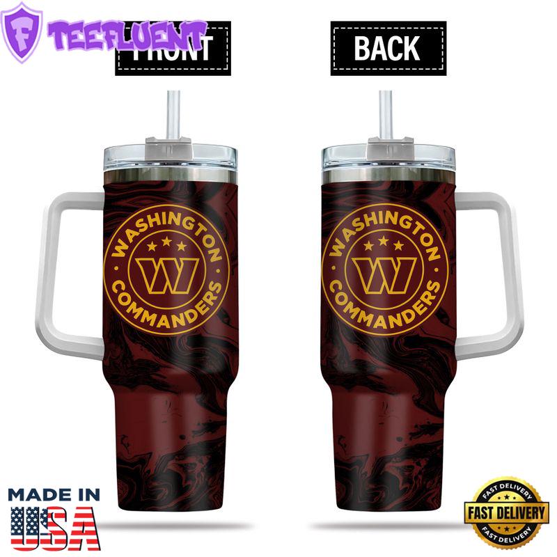 Washington Commanders NFL Custom Stanley Quencher 40oz Stainless Steel Tumbler With Handle