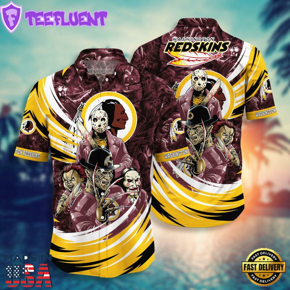 Washington Commanders NFL Halloween Horror Movies Hawaiian Shirts