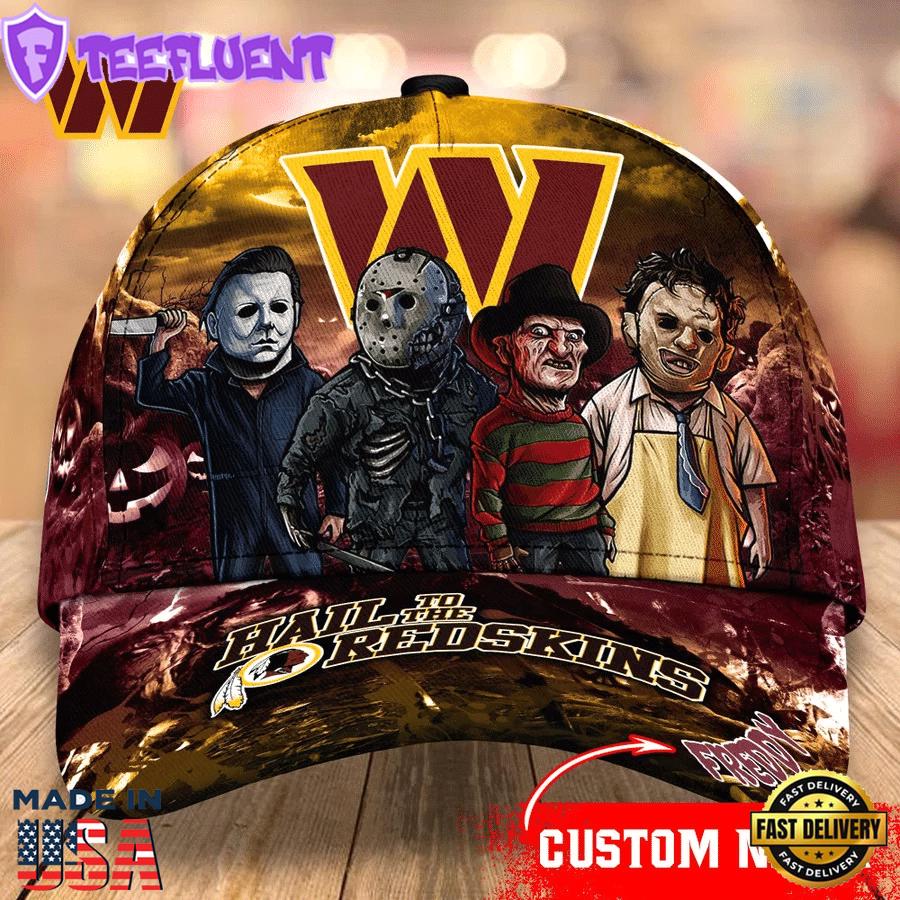 Washington Commanders NFL Personalized Trending Cap Mixed Horror Movie Characters