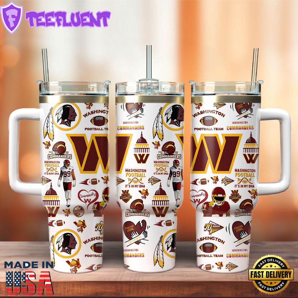 Washington Commanders NFL Sports Custom Stanley Quencher 40oz Stainless Steel