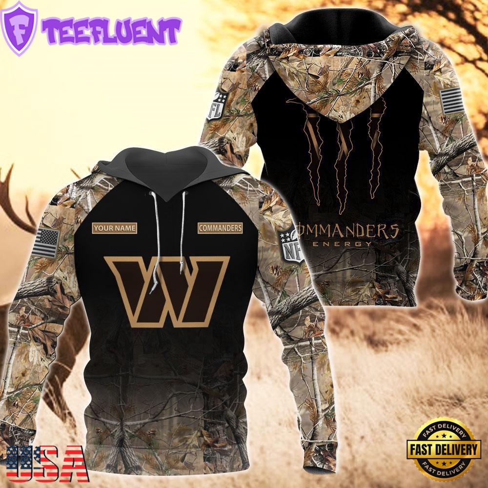 Washington Redskins Personalized Hoodie Camo Hunting Perfect Gift