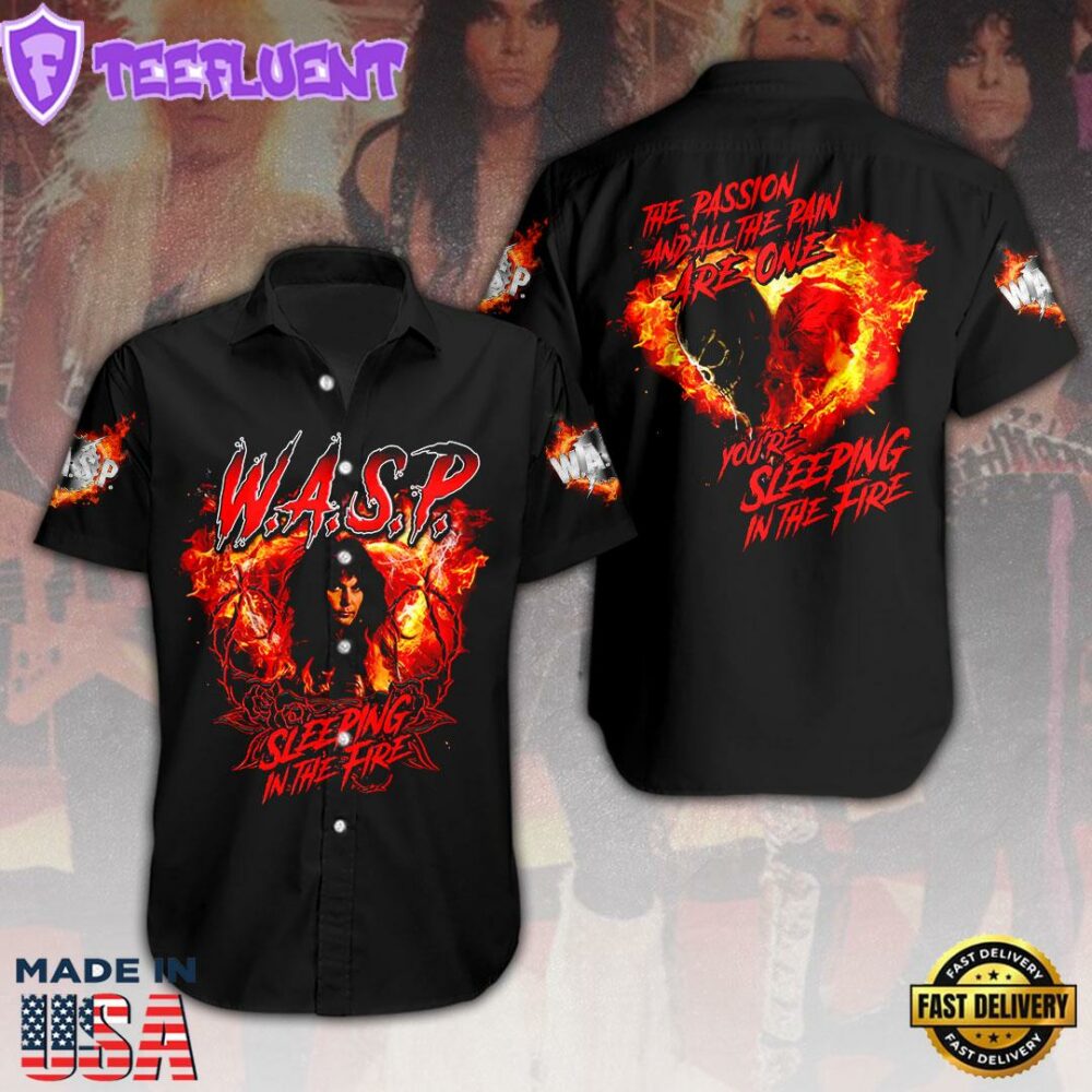 W.A.S.P. Short Sleeve Dress Shirt For Fans