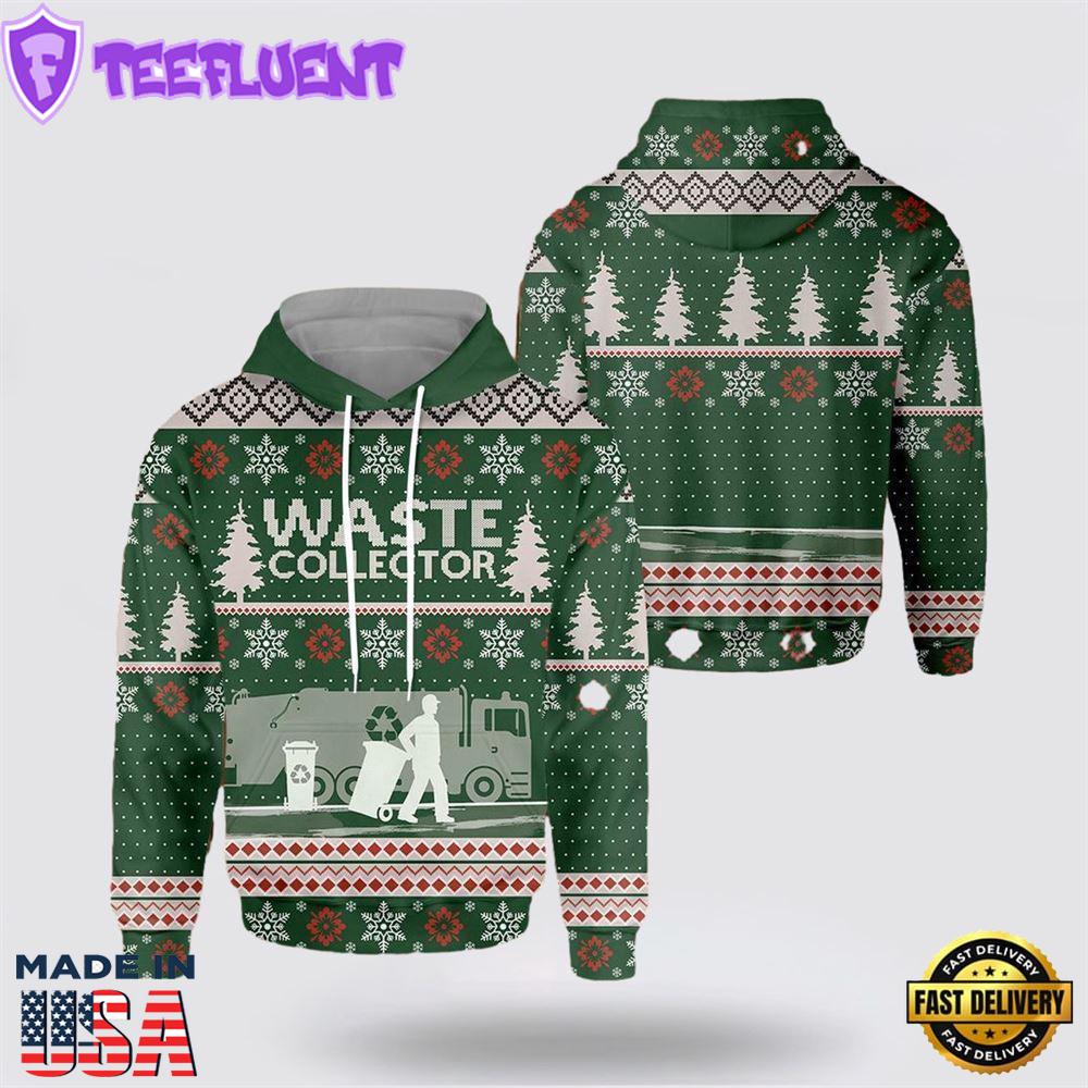 Waste Collector Christmas All Over Print 3D Hoodie