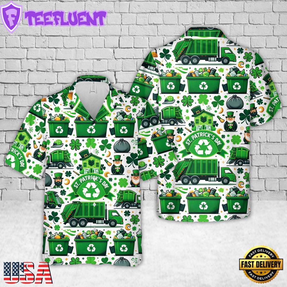 Waste Management St. Patrick's Day Hawaiian Shirts