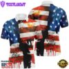 Watercolor American Flag Just Golf It Mens Customized
