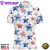 Watercolor American Stars Mens Golf Polo Shirt Patriotic Golf Tops