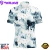 Watercolor Winter Forest Christmas Trees Men Golf Polo Shirts Christmas