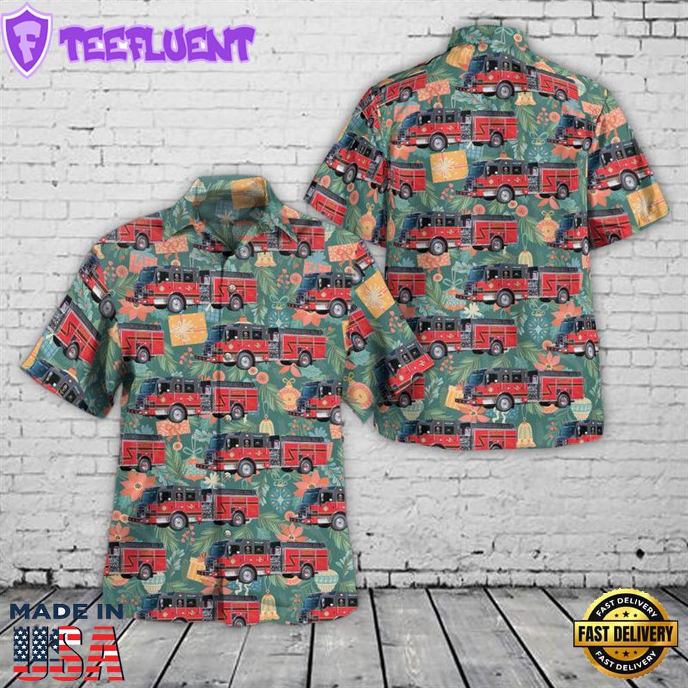 Wauchula, Florida, Hardee County Fire Rescue Christmas Hawaiian Shirt