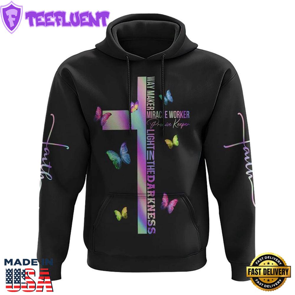 Way Maker Butterfly 3D Hoodie