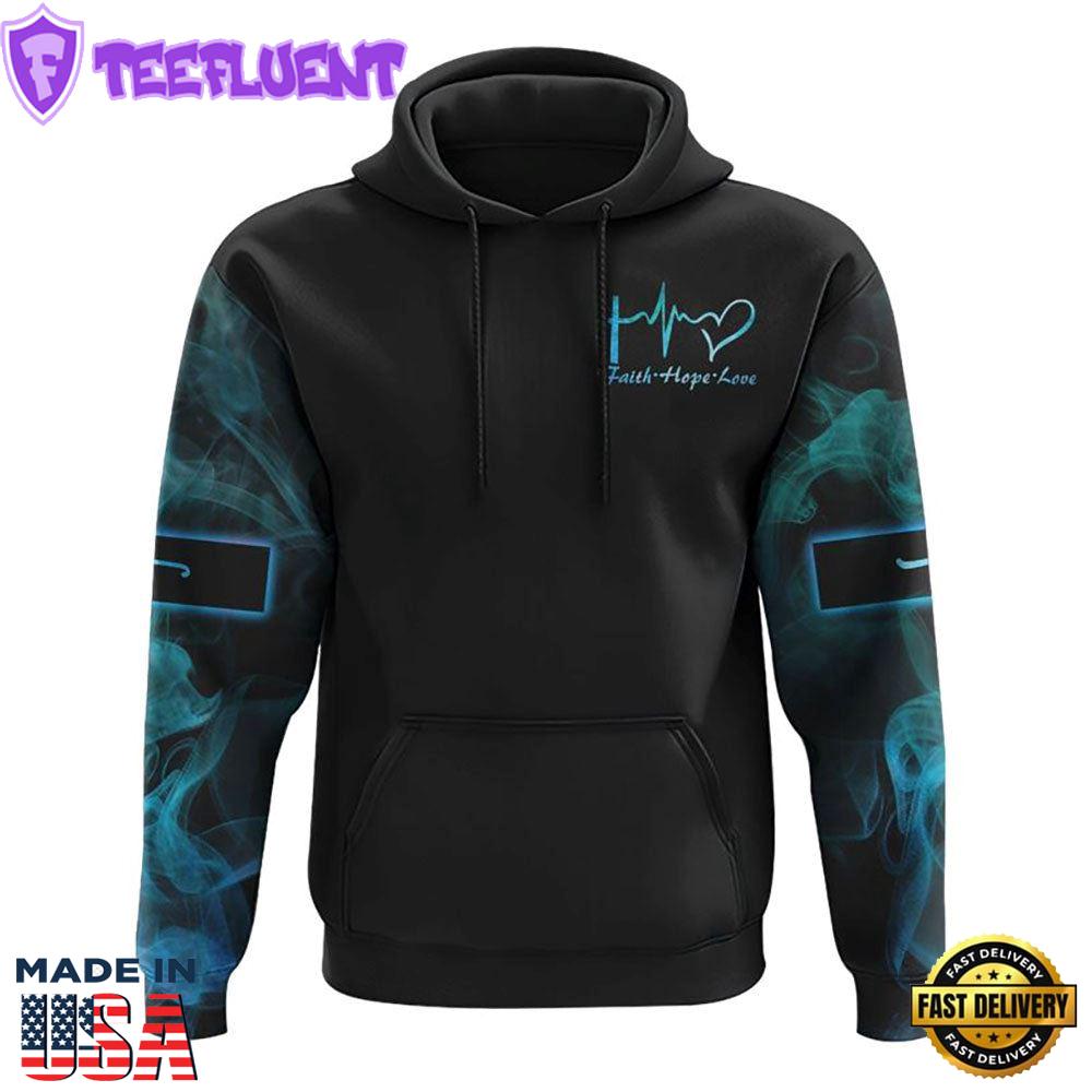 Way Maker Miracle Worker Blue Lion Cross 3D Hoodie