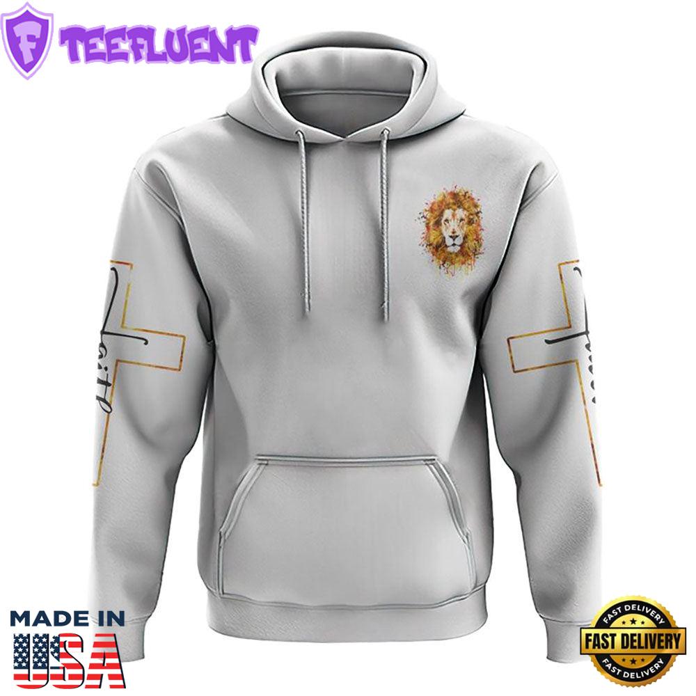Way Maker Miracle Worker Faith Lion Watercolor 3D Hoodie