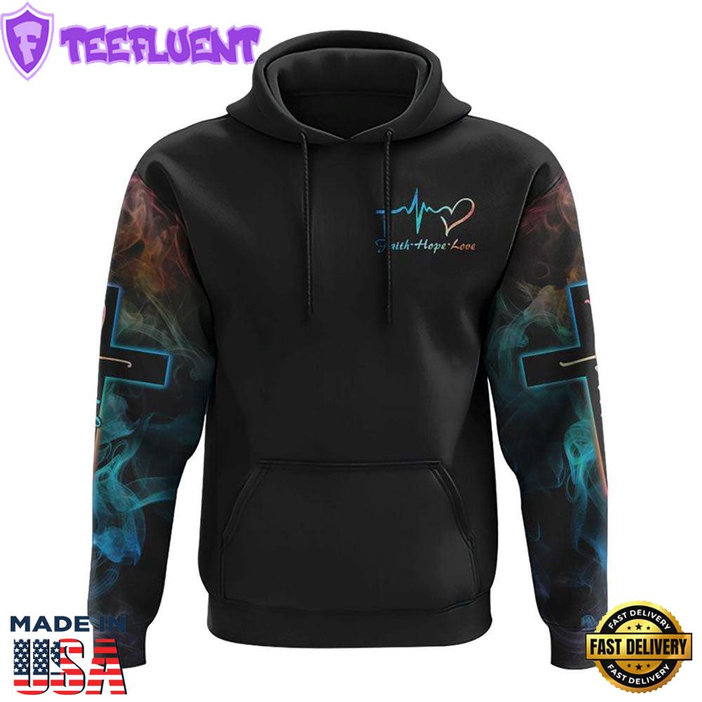 Way Maker Miracle Worker Lion Cross Light Colorful 3D Hoodie