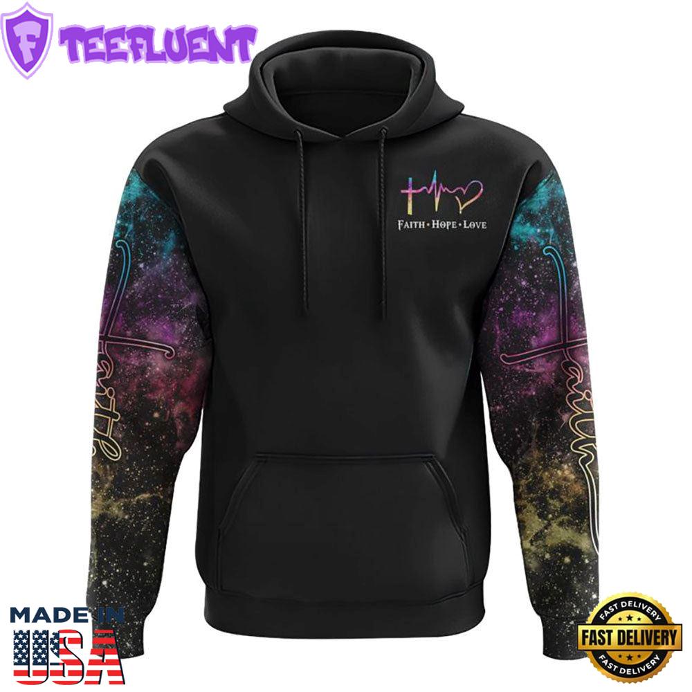 Way Maker Miracle Worker Lion Inside Art Colorful 3D Hoodie