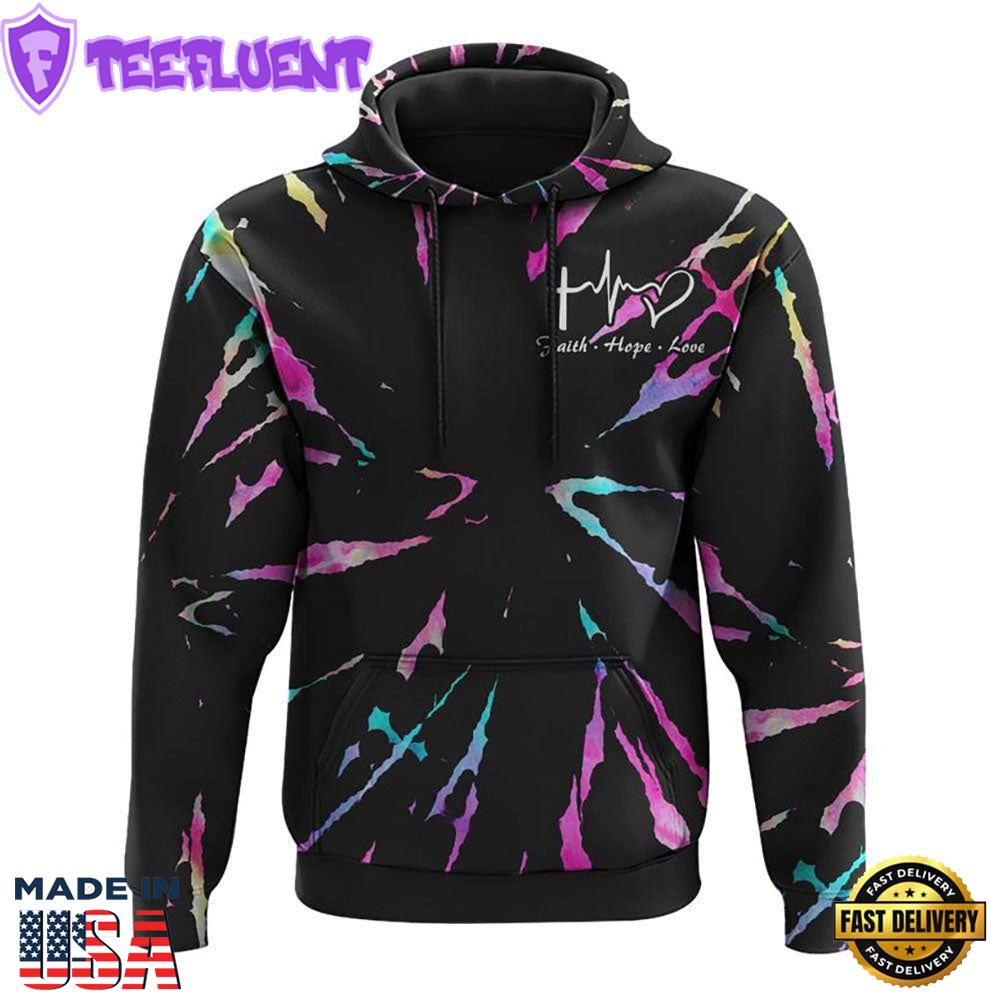 Way Maker Miracle Worker Promise Keeper Circle Tie Dye 3D Hoodie