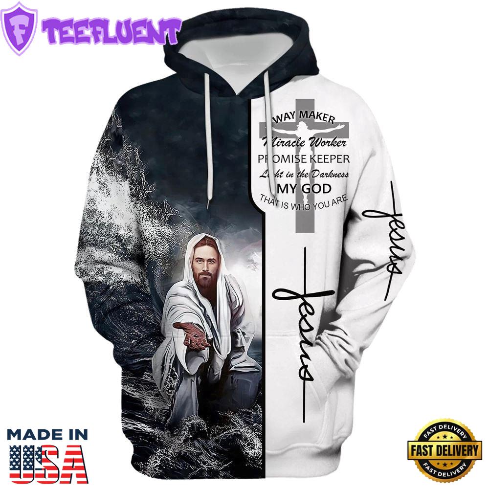 Way Maker, Miracle Worker, Promise Keeper, Hand Of God Jesus Hoodie For