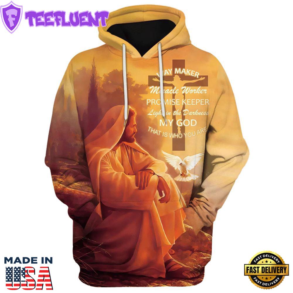 Way Maker Miracle Worker, Promise Keeper Hoodie Jesus And Dove Hoodies Jesus Hoodie