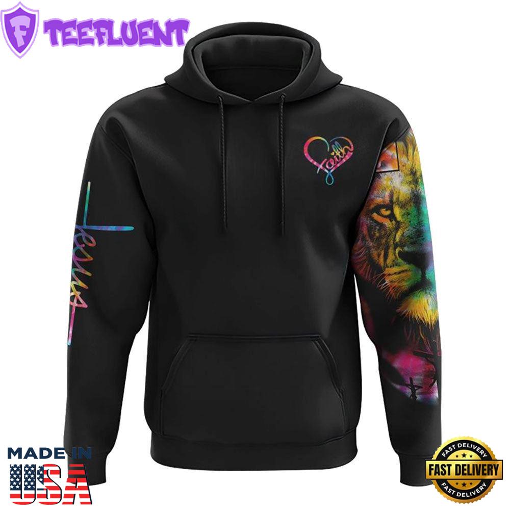 Way Maker Miracle Worker Promise Keeper Life In The Darkness Colorful Lion Wings 3D Hoodie