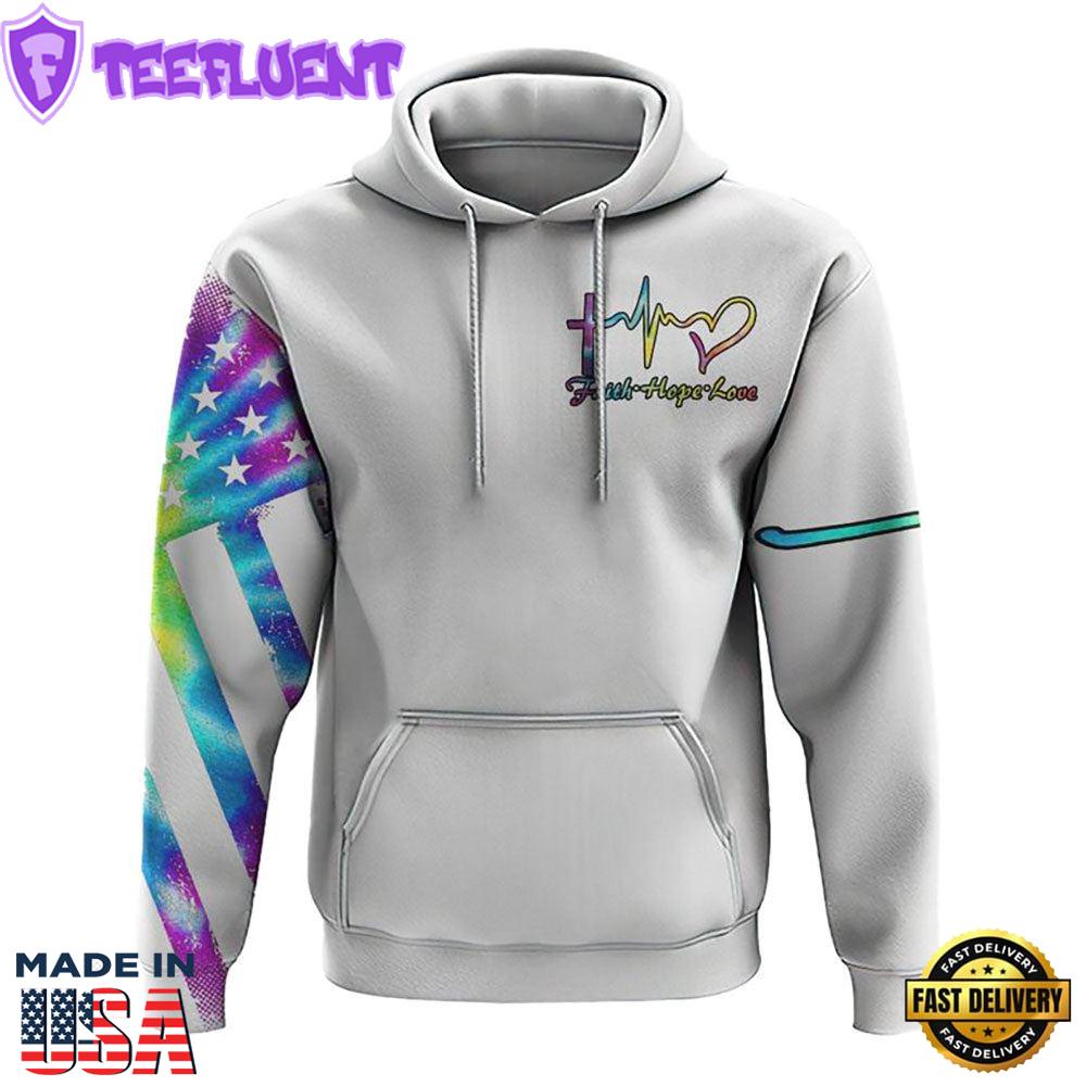 Way Maker Miracle Worker Promise Keeper Wings Tie Dye 3D Hoodie