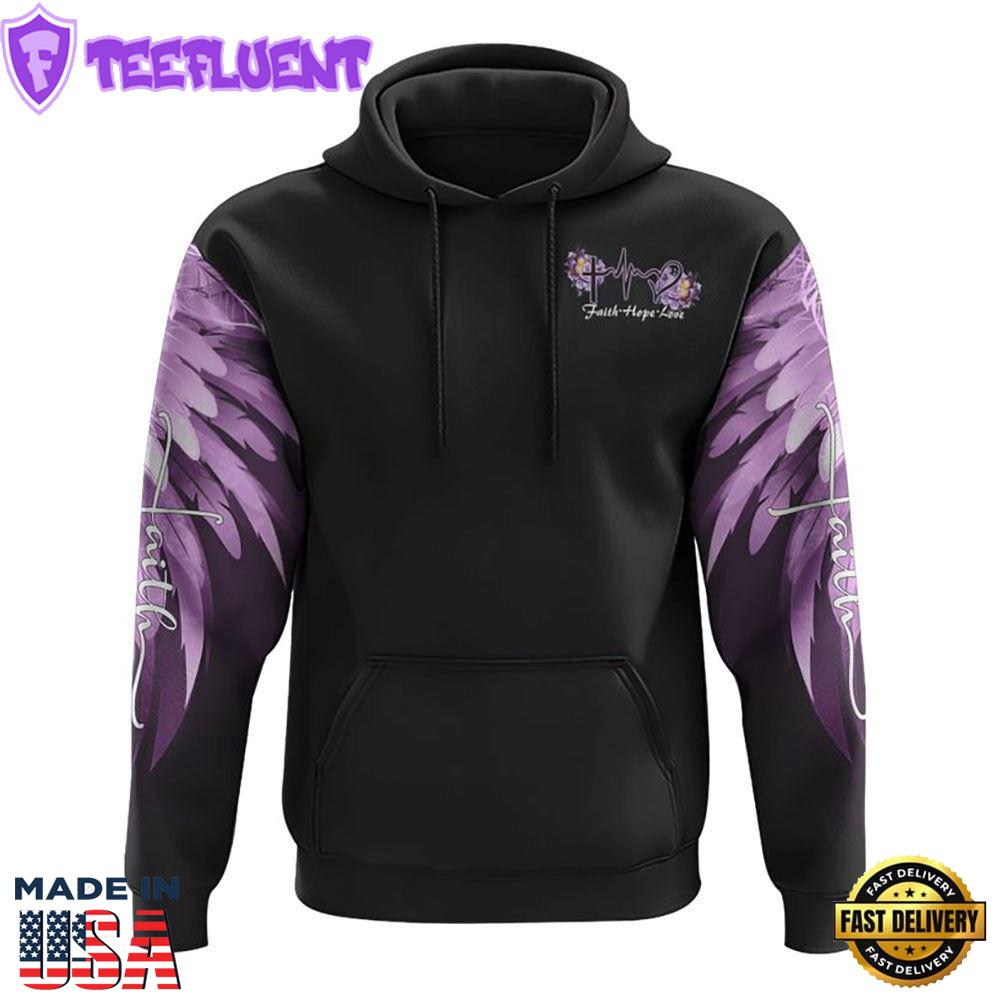 Way Maker Miracle Worker Purple Rose 3D Hoodie