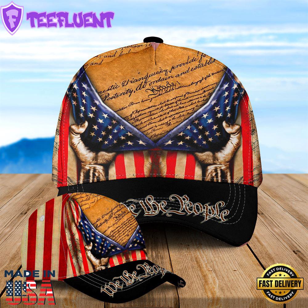 We The People Patriotic Flag Baseball Cap