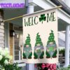 Welcome St. Patricks Day Gnomes Saint Gnomes House And Garden Flag Decor