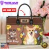 Welsh Corgi Dog All You Need Is Love And A Leather Handbag