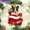 Welsh Corgi In Gift Bag Christmas Ornament, Gift For Christmas