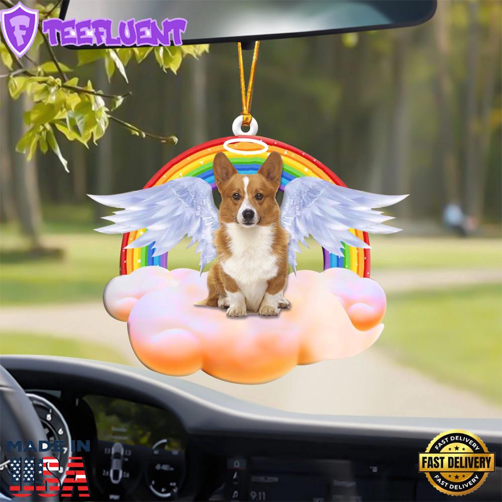 Welsh-Corgi With Angel Wings Memorial Ornament, Gift For Christmas