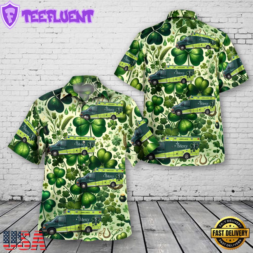 West Des Moines, Iowa, Mercy Medical St Patrick's Day Hawaiian Shirt