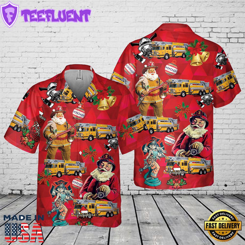 West Grove Fire Company Station 22 Christmas Pocket Hawaiian Shirt
