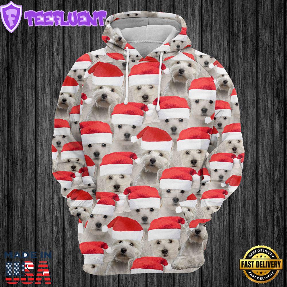West Highland White Terrier Christmas Groupchristmas Hoodie All Over Print