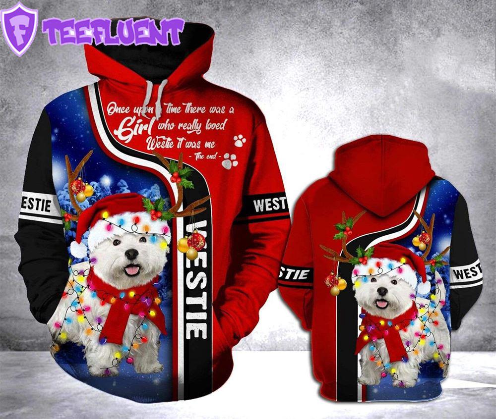 West Highland White Terrier Christmas Hoodie All Over Print