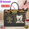 West Highland White Terrier Dog Just A Girl Who Loves Dogs Leather Handbag
