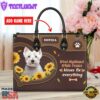 West Highland White Terrier Dog Kisses Fix Everything Leather Handbag