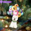 West Highland White Terrier With Balloons Christmas Ornament, Gift For Christmas