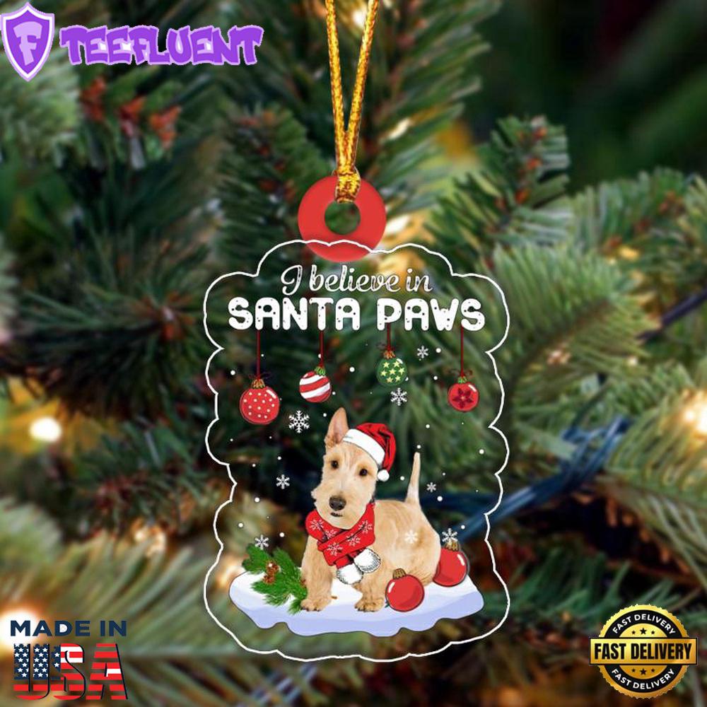 Wheaten Scottish Terrier Christmas Ornament, Gift For Christmas