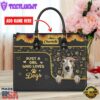 Whippet Dog Just A Girl Who Loves Dogs Leather Handbag