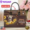Whippet Dog Kisses Fix Everything Leather Handbag