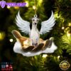 Whippet On The Hands Of Jesus Ornament, Gift For Christmas
