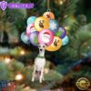 Whippet With Balloons Christmas Ornament, Gift For Christmas