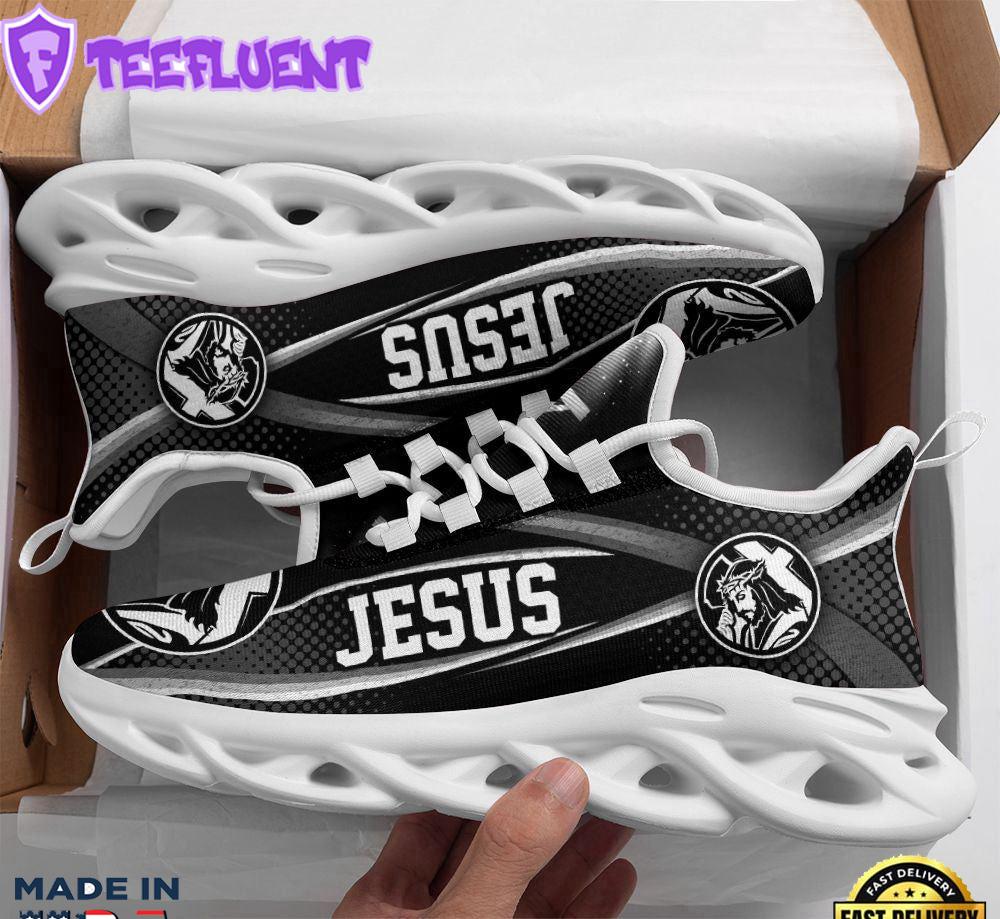 White And Black Jesus Running Sneakers Max Soul Shoes For Men And Women