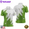 White And Green Golf Clubs Custom Name Mens Golf Polo Shirts Team