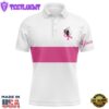 White And Pink Breast Cancer Awareness Custom Mens Pink Ribbon