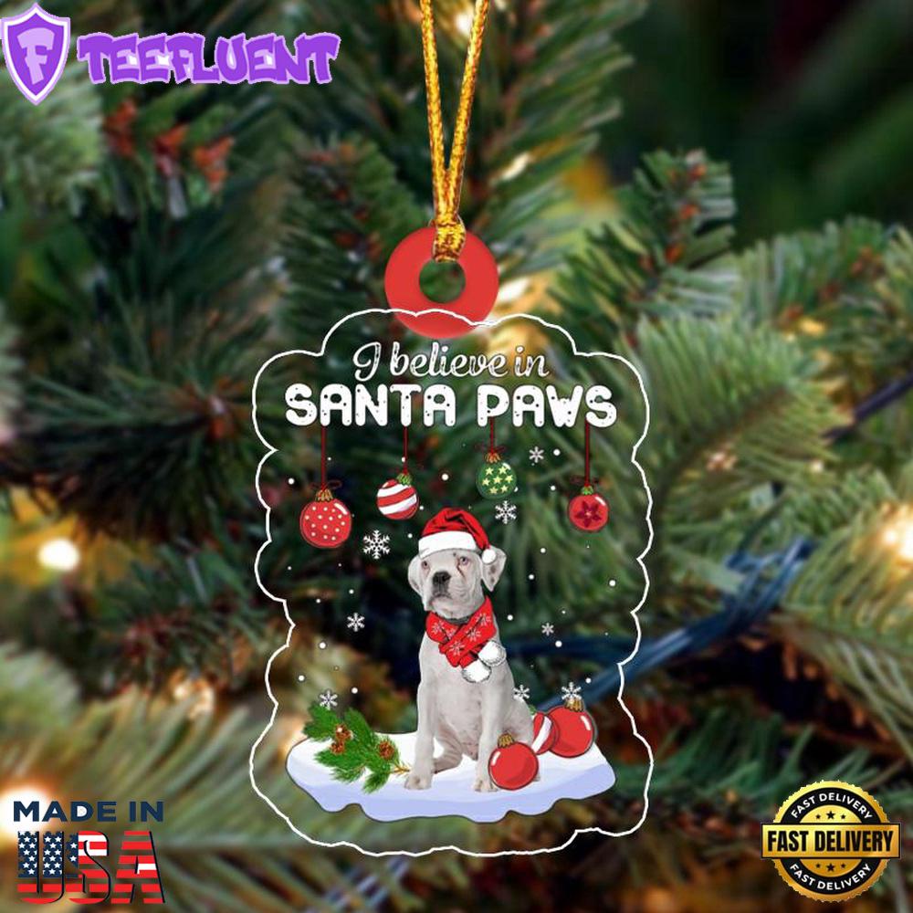 White Boxer 2 Christmas Ornament, Gift For Christmas