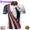 White Golf American Flag Th July Golf Polo Shirt Personalized Patriotic Sport Golf Gifts
