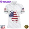 White Golf Ball Skin American Flag Custom Patriotic Mens Unique Patriot Golf Gifts