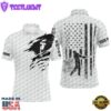 White Golf Polo Shirt Mens Custom Black American Flag Patriot Get Golf Or Get Out Funny Men Golf Wears